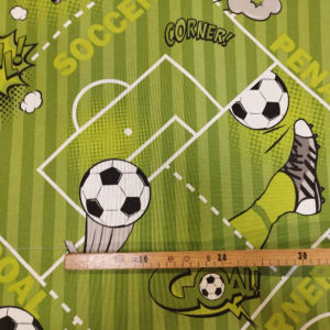 Tissu aspect lin football mètre