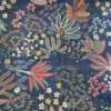 Tissu d'ameublement floraux bleus