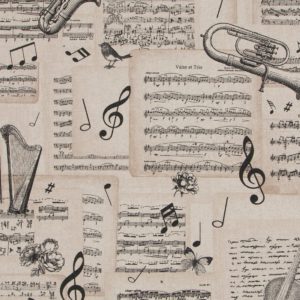Tissu aspect lin instruments de musique