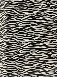 Tissu doudou imprimé zèbre