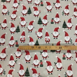 Tissu aspect lin Gros Gnome mètre