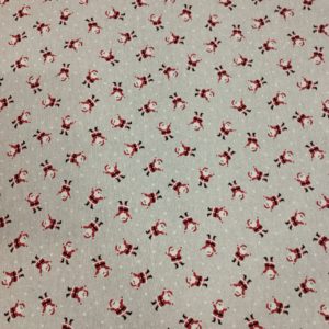 Tissu aspect lin Père Noel