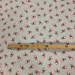 Tissu aspect lin Père Noel mètre