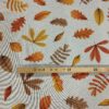 Tissu aspect lin feuilles d'automne mètre
