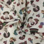 Tissu coton imprimé Frida Kahlo froissé