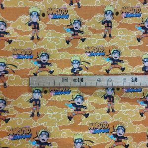 Tissu coton imprimé mini naruto mètre