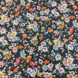 Tissu coton imprimé parfum de fleurs