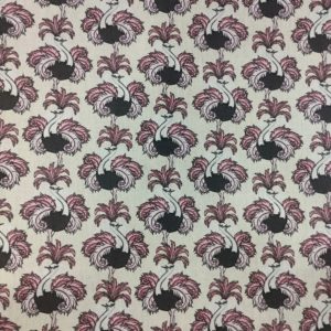 Tissu coton imprimé autruche