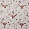 Tissu coton imprimé renard roux