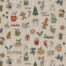 Tissu aspect lin noel biscuit