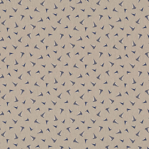 Tissu aspect lin mini bateaux