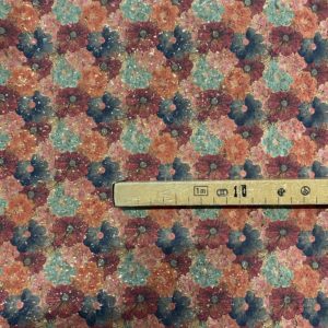 Tissu liège fleurs d'été mètre