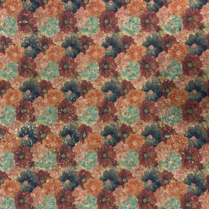 Tissu liège fleurs d'été
