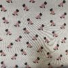 Tissu aspect lin chien rouge