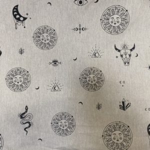 Tissu aspect lin mystique