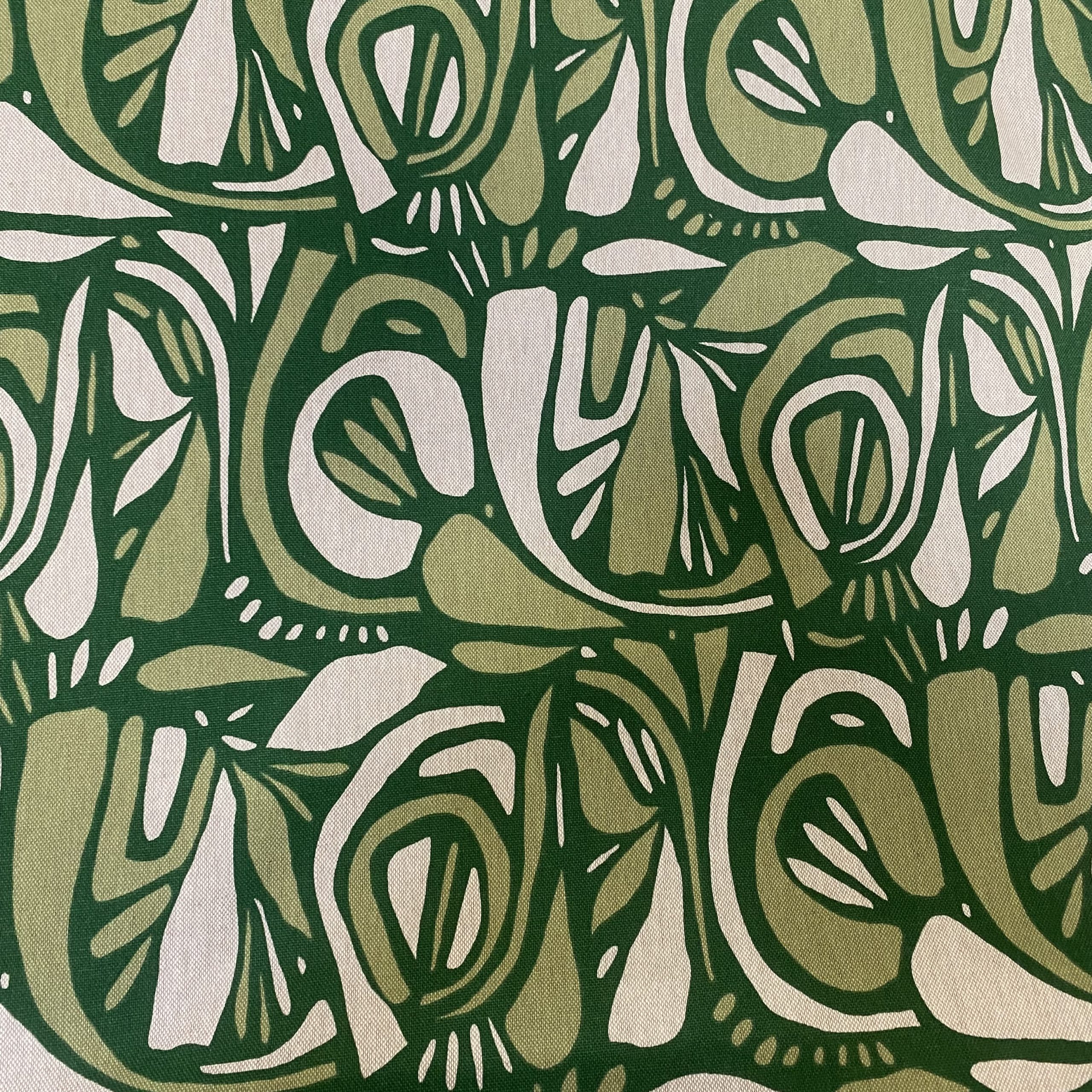 Tissu aspect lin art vert