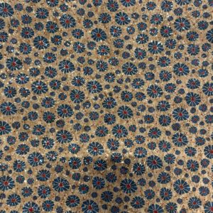 Tissu liège fleurs bleues