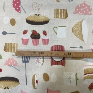 Tissu aspect lin cake mètre