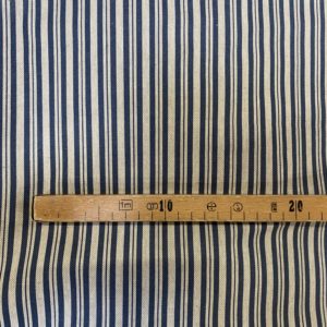 Tissu aspect lin lignes épaisses mètre