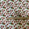 Tissu aspect lin fraises mètre