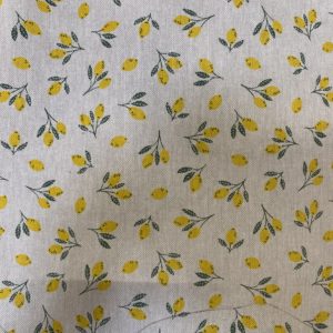 Tissu aspect lin citron