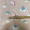 Tissu aspect lin licorne arc-en-ciel mètre