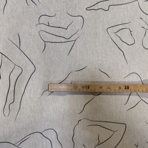 Tissu aspect lin art corporel mètre