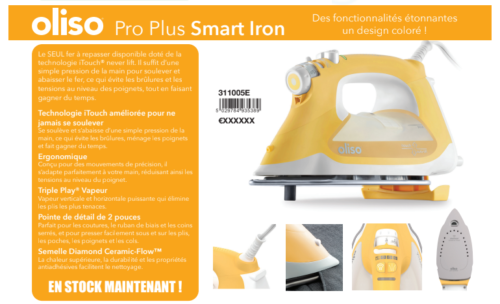 Fer à repasser Oliso Pro Plus Smart Iron