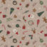 Tissu aspect lin noel biscuit